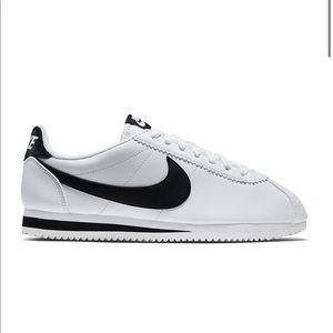 Nike Cortez Lace-Up Sneakers - White/Black